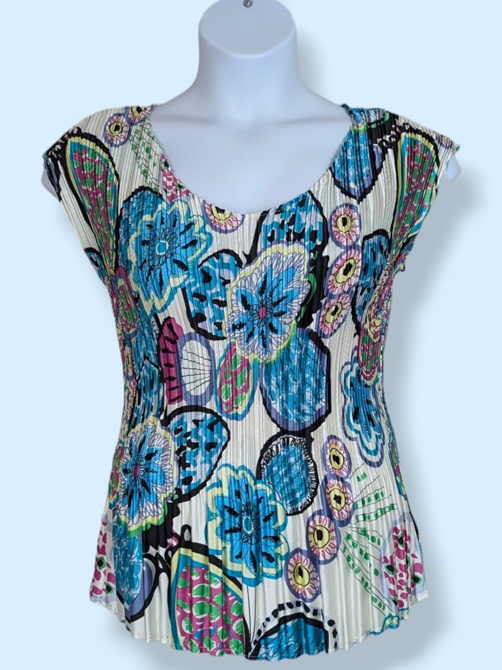 Sleeveless Colourful Stretch Top